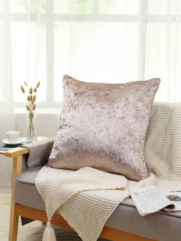 Velvet Soft Decorative Square Cushion Cover 60x60cm , Available in 12 Colours 3