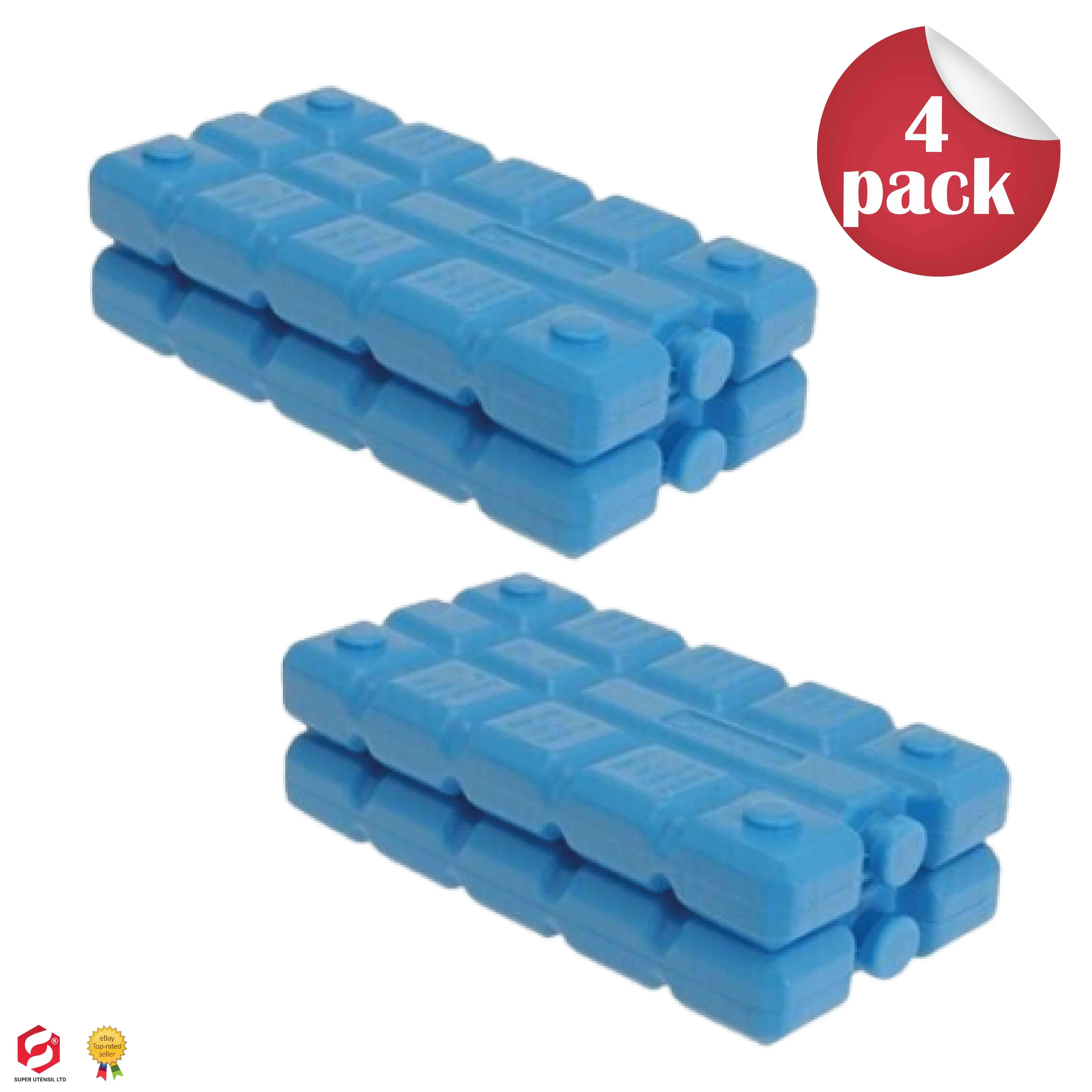 Ice Packs for cool box Slim, Reusable & BPA-Free Freezer Blocks, Long-Lasting, Quick Freeze Perfect for Picnic, Camping, Beach & Outdoor Sports 200mlx4 Ice block stay cool for long hours Reusable Slim Cooler Accessory with Advance Cooling Technology
