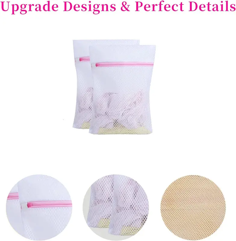 Mesh Washing Bags for Laundry - Set of 2 - Premium Zipper - Protects Delicate Items 6