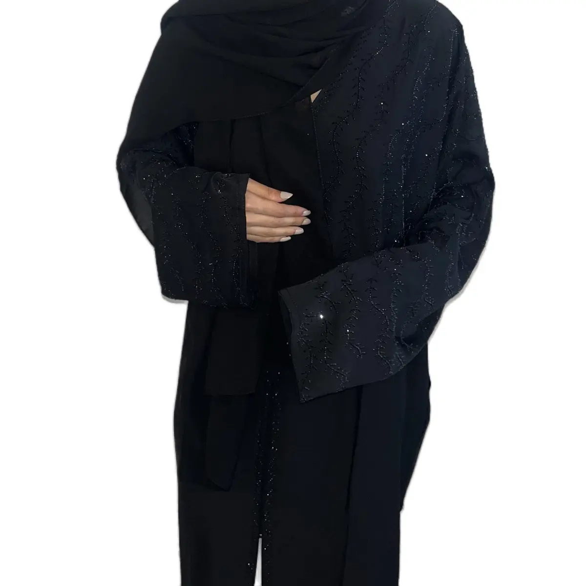 DARK CASUAL ABAYA 2024 WOMEN WEAR CODE 009
