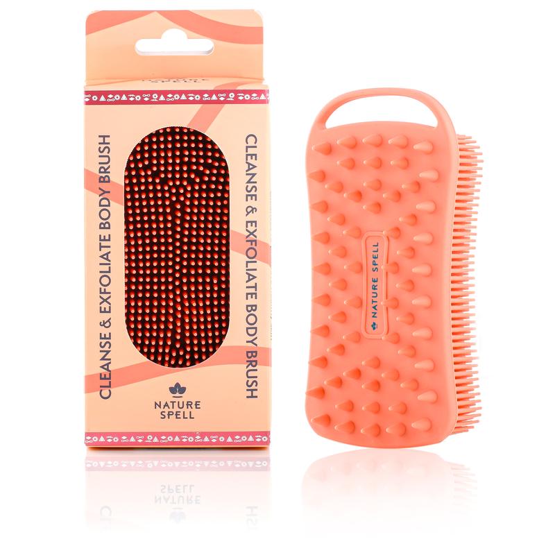 Nature Spell Cleanse & Exfoliate Body Brush - Double Sided Silicone Brush and Scalp Massager for Deep Cleansing and Gentle Exfoliation - Body Care 3
