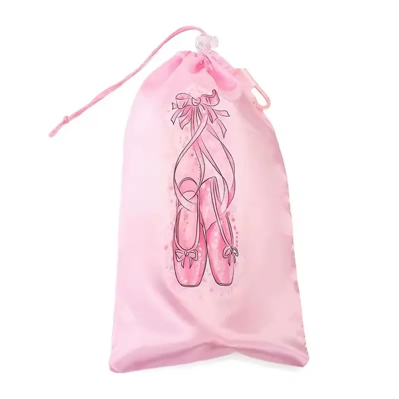 Portable Mesh Dance Bag Breathable Shoes Storage Pouch Girls Ballet Organizer Bags Shoe Pouches Bag Drawstring Dance Shoes Pouch