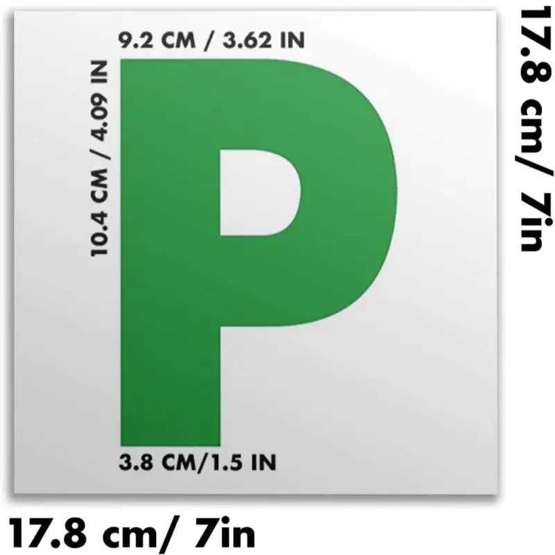 Fully Magnetic Car and motorcycle L & P Plates Red Green For New Drivers & Learners Extra Strong & Thick Learner Plates, Easy to Move Without Paint Damage But No Easy Melting or Blow off PACK OF 2 0