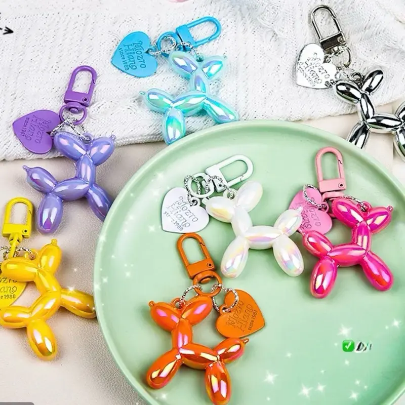 Balloon Dog Keyring in Various Colours - Perfect for Keys and Accessories