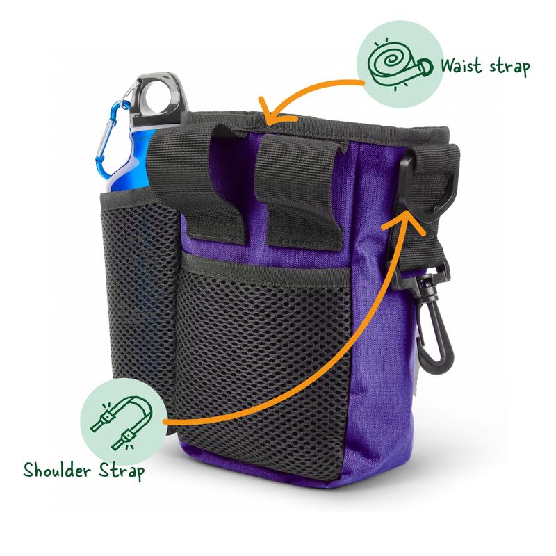Barking Bags - The Diddy Bag - Small Dog Walking Bag - Purple 2