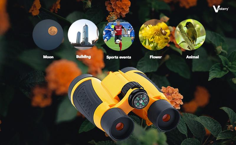Product Introduction of Compact Binoculars for Kids Bird Watching Hiking Camping Fishing Accessories Gear Essentials Best Toy Gifts for Boys Girls Children Toddler Waterproof 5X30 Optical Lens Including Compass 20