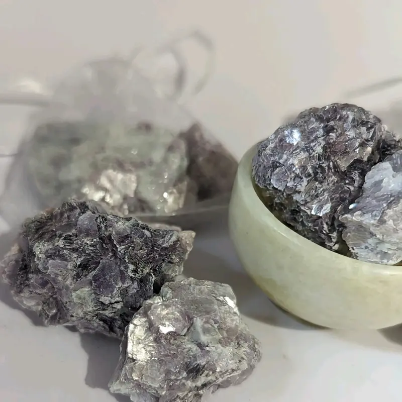 Crystal gemstone purple lepidolite 2 pack gift set 1