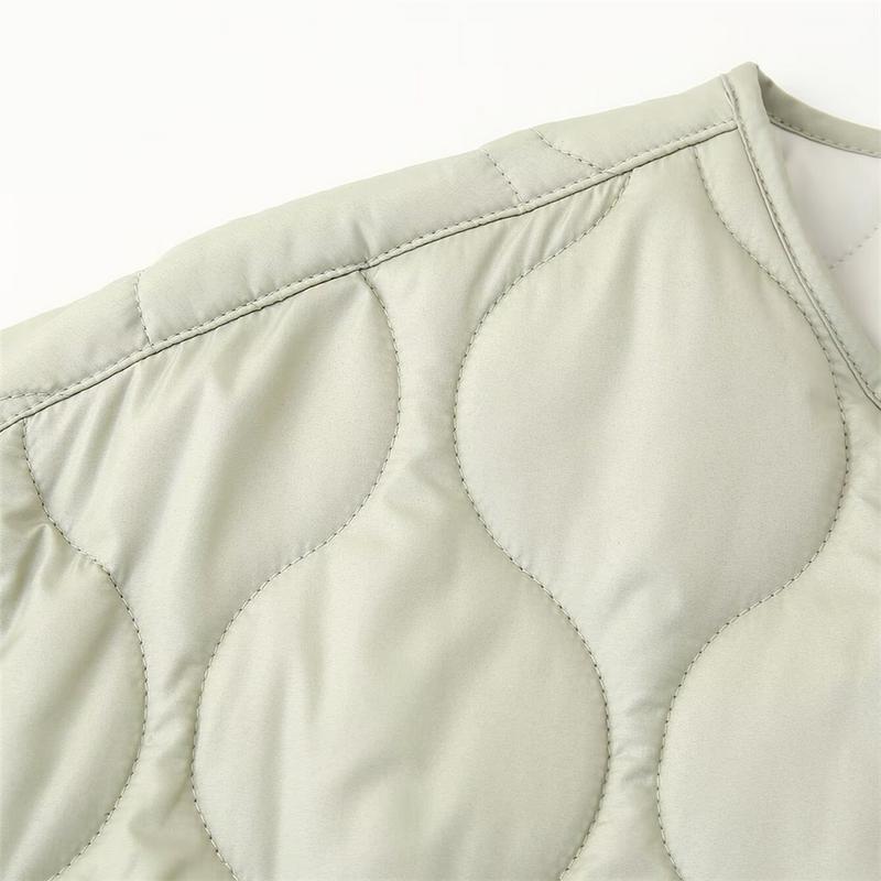 Product Introduction of PB&ZA2024 Autumn New Women's Clothing Style Round Neck Loose Lightweight Pocket Decoration Cotton Jacket Quilted Coat 16