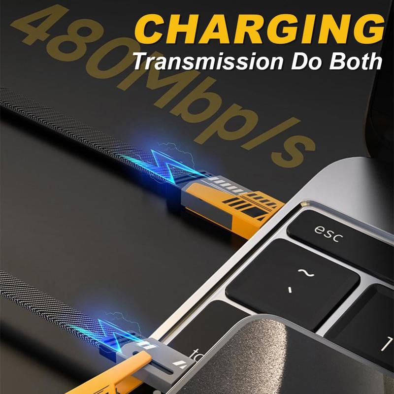 4 in 1 Multi Charger Cable 3.93FT/1.2M Multiple USB Fast Charging Cable Multi Charging Nylon Braided Cable with USB A USB C to Type C [65W] PD [27W] Compatible for iPhone Android for Samsung Galaxy for Google Pixel for iPad Smartphone Cellphone Electronic 3