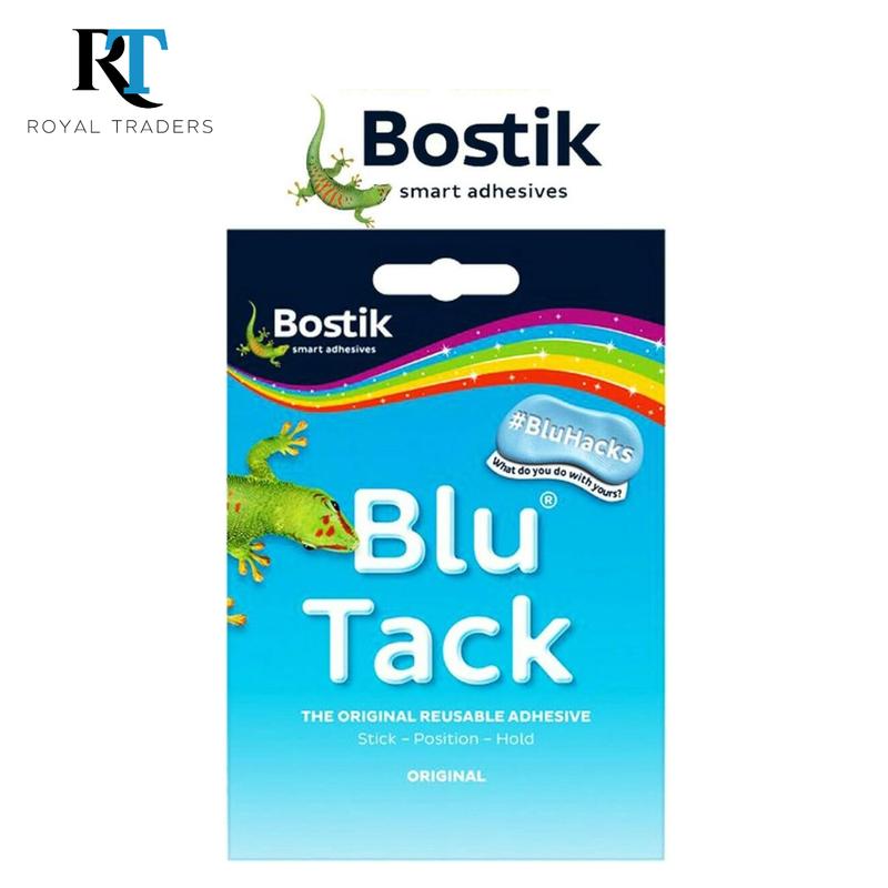 Bostik BLU TACK Original Adhesive Reusable Sticky Blue, Craft Art Clean Handy, DIY Strong Hold Stretching 60g 1