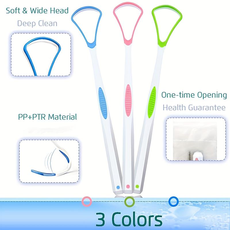 Product Introduction of of Tongue Scrapers, Tools for Cleaning Tongue Coating, Silicone Tongue Brushes for Cleaning, 4-Color Cleaning Set, Tongue Cleaning Tools. 1
