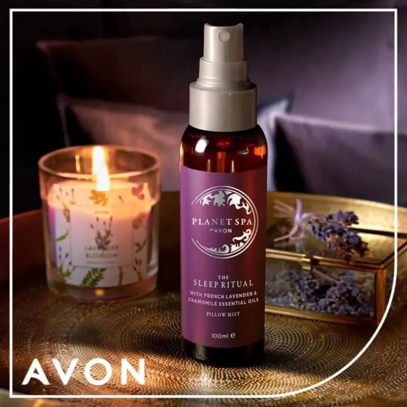 Planet Spa Sleep Ritual Pillow Mist Aromatherapy; the top-rated sleep spray hero, infused with French lavender and chamomile essential oils to help you get the beauty sleep you deserve. Assists sleep, ensures relaxation. oil 5