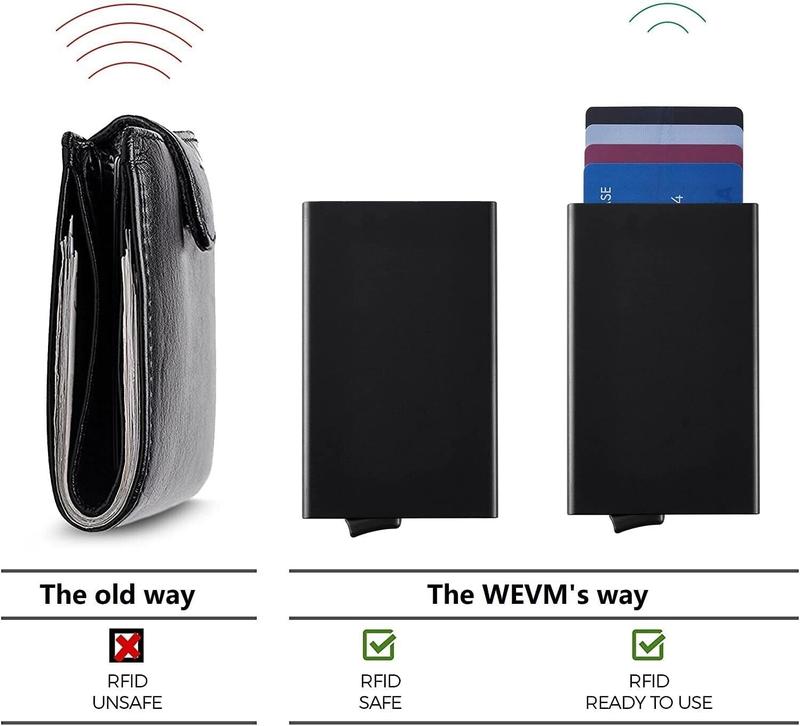 Metal RFID Blocking Card Holder Credit  Minimal Slim Mens Money Men Pocket 3
