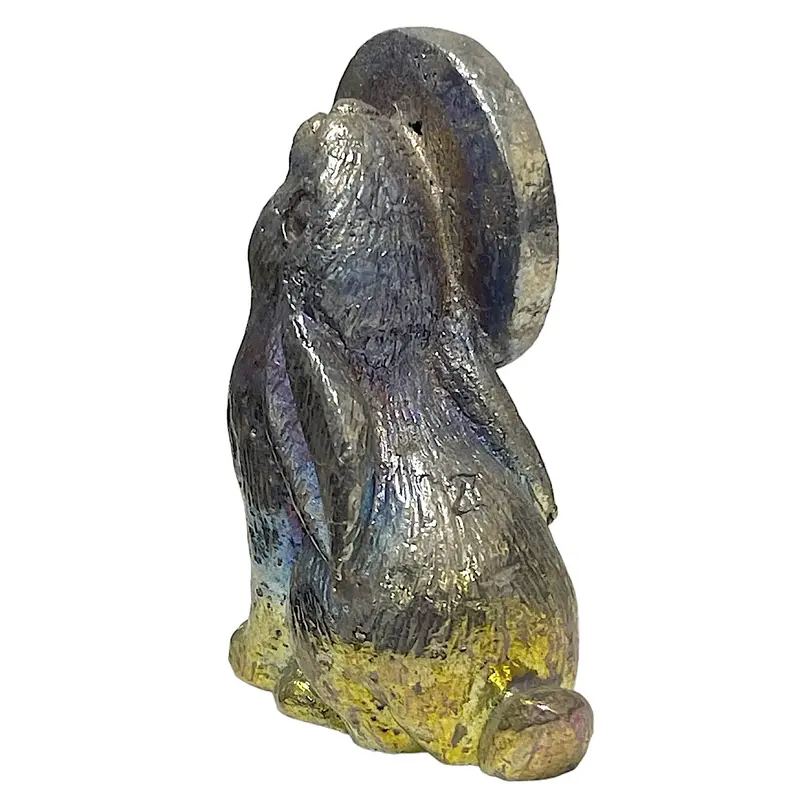Bismuth Moon Gazing Hare - For Good Luck & helps to achieve your goals Decor Ornaments 2