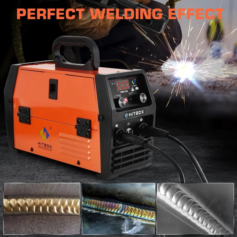 3in 1 MIG Welder Flux Core Wire 110V/220V MMA/TIG/MIG Welding Machine HITBOX 3
