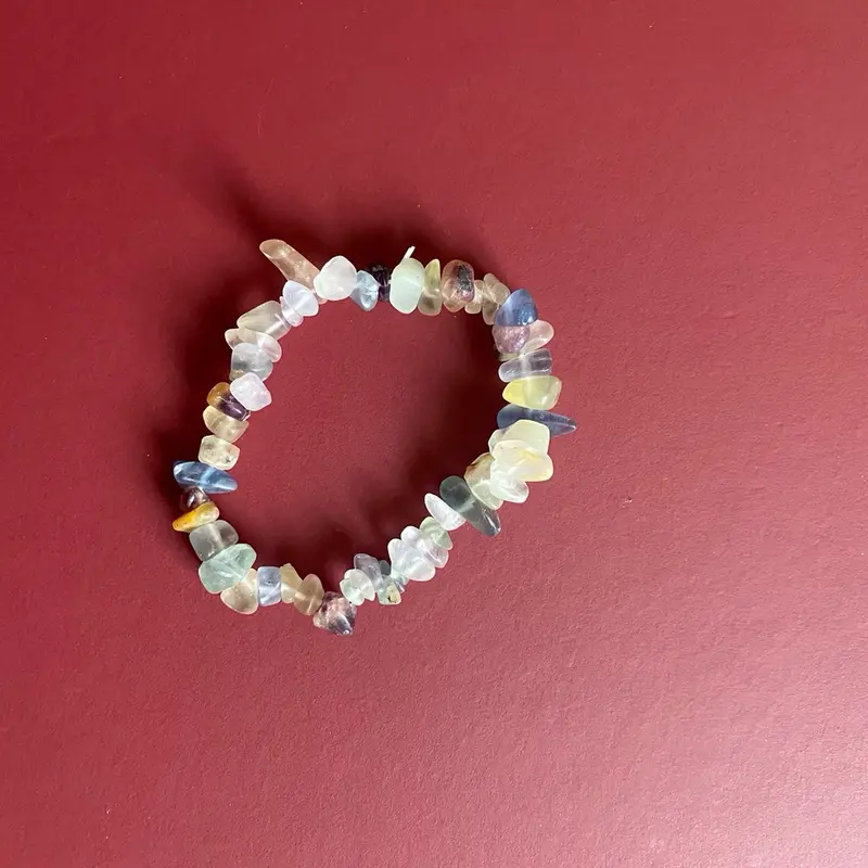 Natural Fluorite Stone Crystal Bracelet 0
