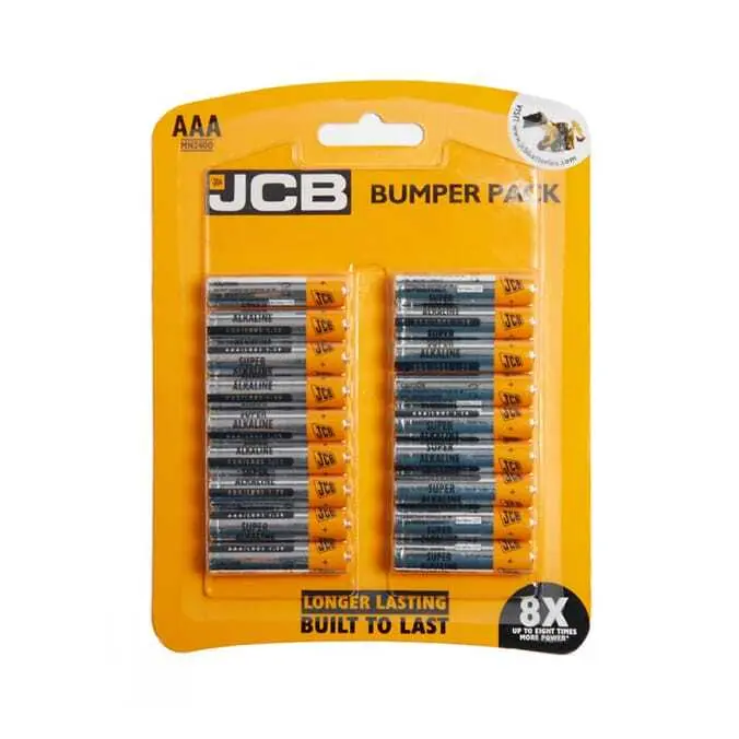 JCB Super Alkaline AAA Batteries Bumper Pack Gadgets Phone