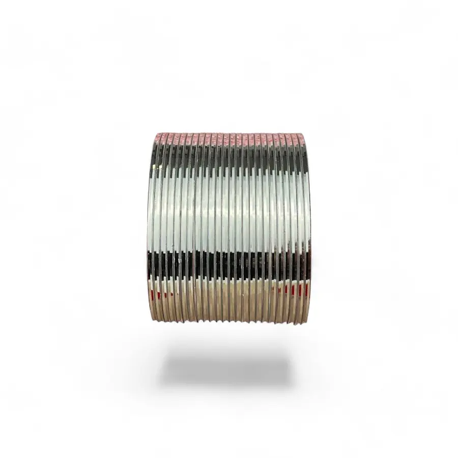 Shiny Silver  churi bangles , pack of 24 individual bangles / indian bangles / pakistani chudi bangles