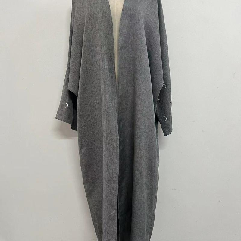 Premium Linen Abaya with Butterfly Style And Moon Embroidery 1