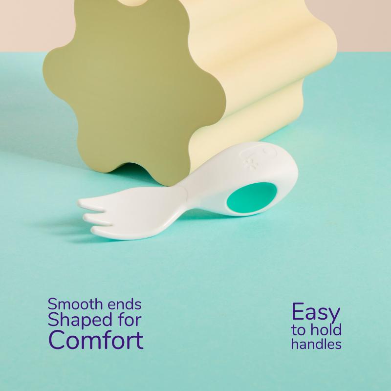 doddl - full Mealtime Set for Baby To Toddler, includes Baby Spoon and Fork, Aqua Suction Bowl, Toddler Spoon Fork and Knife Set with Carry Case and Toddler Plate 5