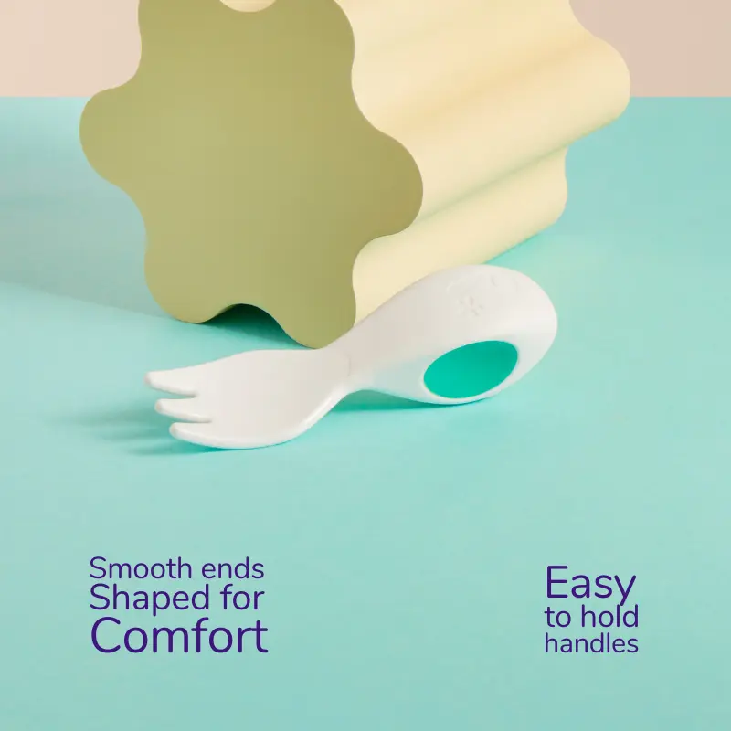 doddl - full Mealtime Set for Baby To Toddler, includes Baby Spoon and Fork, Aqua Suction Bowl, Toddler Spoon Fork and Knife Set with Carry Case and Toddler Plate 4