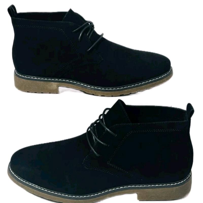 Mens Lace Up boots Faux Suede Fashion Shoes Footwear Comfort Flat Boy Stylish Design Casual Closed Walking Shoes 5