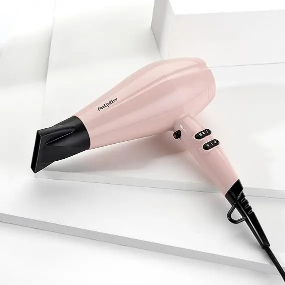 BaByliss Rose Blush 2200W Hair Dryer, Powerful drying, Ionic, lightweight hair dryer, Pink 2