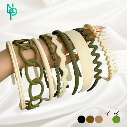 9pcs Fashionable Hair Hoop set | Multicolor Stylish Hair Hoop | Headbands with Comb | Hairbands for Women and Girls | UK Seller | Ready to Ship 7