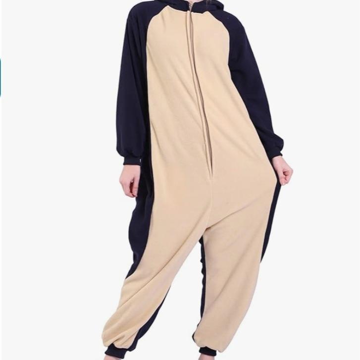 DarkCom Unisex Adult Angler Fish Onesie One Piece Pajamas Women Men Sleepwear Cosplay Halloween Costume Christmas Pajamas SIZE L Comfort Comfort 2