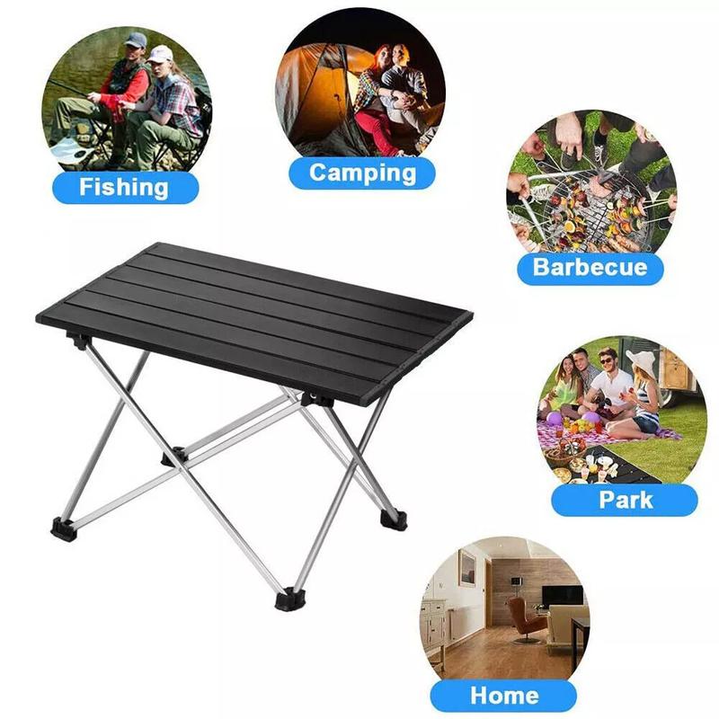 Folding Camping Tables With Carry Bag Portable Garden Picnic BBQ Beach Fishing 4
