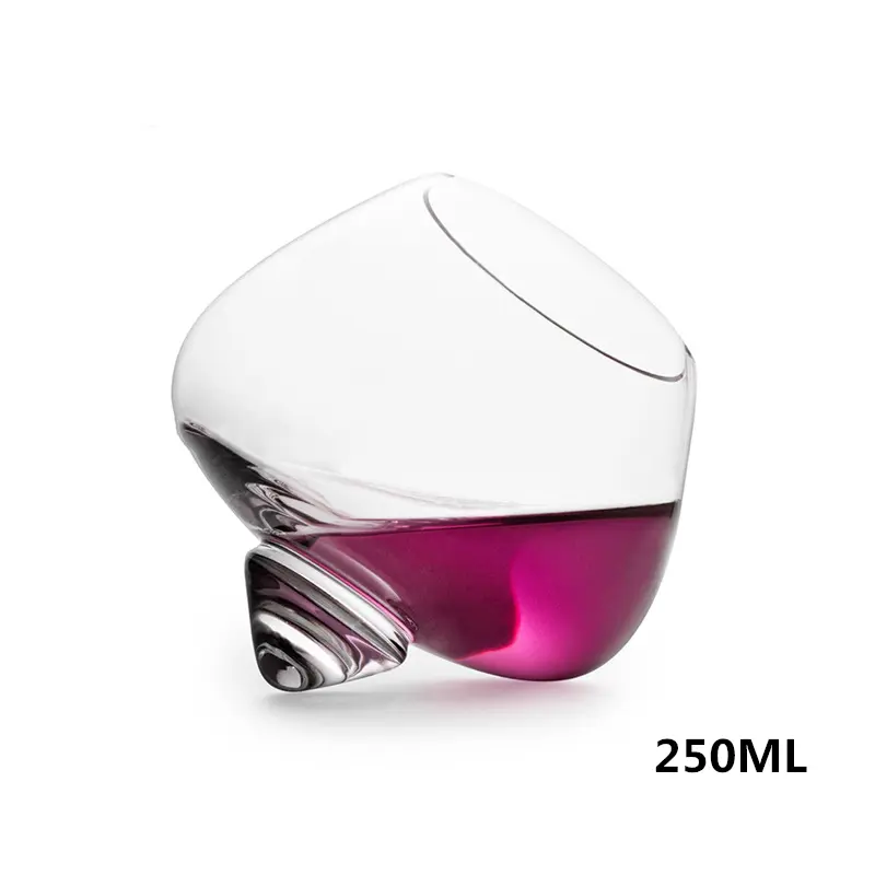 Rotate Top Wide Belly Whiskey Cocktail Drinking Wine Cup Tumbler Cone Bottom Bar Crystal Glasses Vaso Gafas Caneca Vidro Brandy 4