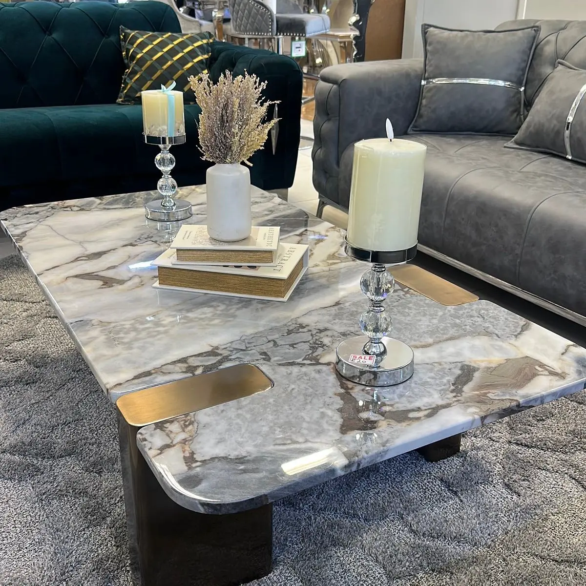 NEBULA MARBLE COFFEE TABLE 135cm RECTANGLE