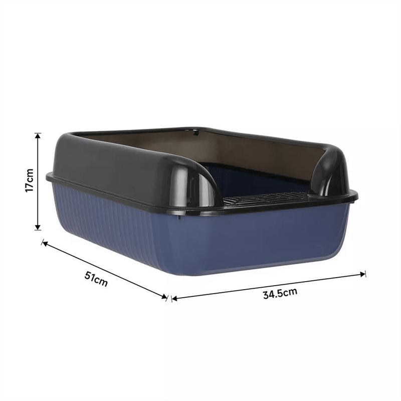 Extra Large Open Cat Litter Box Deep Pan Anti-Splashing Cat Toilet Potty Tray,Anti-Splash Cat Litter Box, Semi-Closed Litter Pan, Litter Box Cleaning Products 3