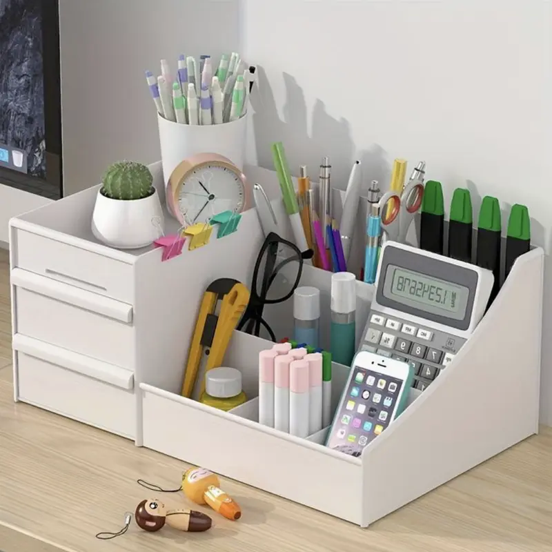 Makeup Organizer Makeup Storage Box with Drawers Plastic Household Storage for Makeup Desk Organizer Multi Purpose Desk Storage Box Space Saving Home Organizer Home Decor 2