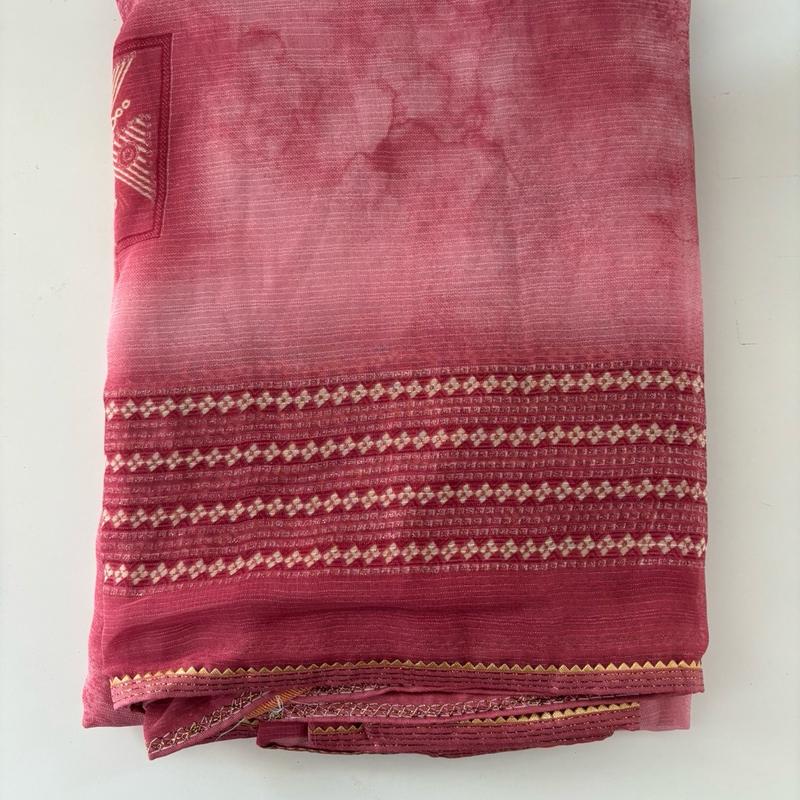 Pink Saree Net Beautiful Worked saree weddings or any event easy to wear women’s product Dress Clothing Fashion Womenswear Elegant 1