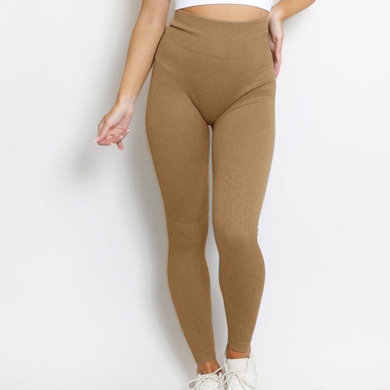 Women’s Ribbed high waist Sports leggings, stylish outerwear, Pants for Gym workout, Ribbed Leggings jigging leggings  pockets 4
