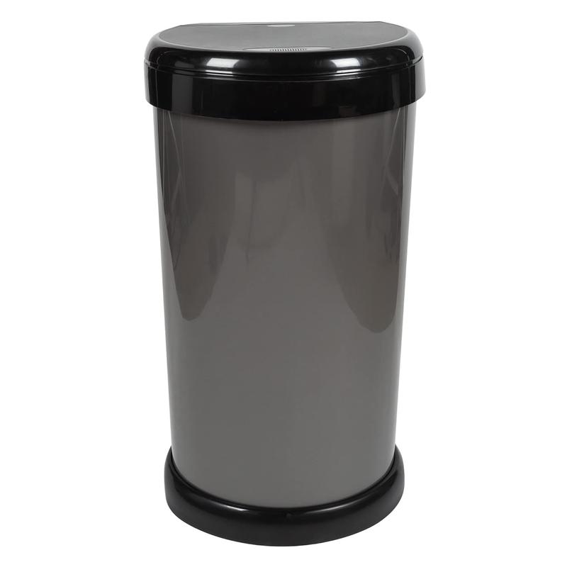 42L Moda Touch Top Bin Grey - Grey Silver Bin Room Room 7
