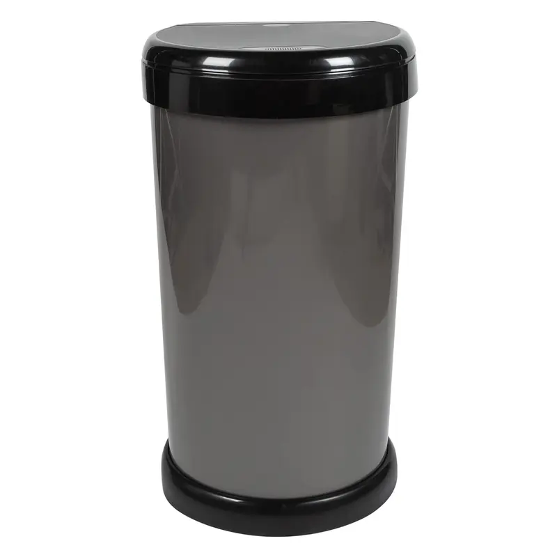 42L Moda Touch Top Bin Grey - Grey Silver Bin Room Room 7