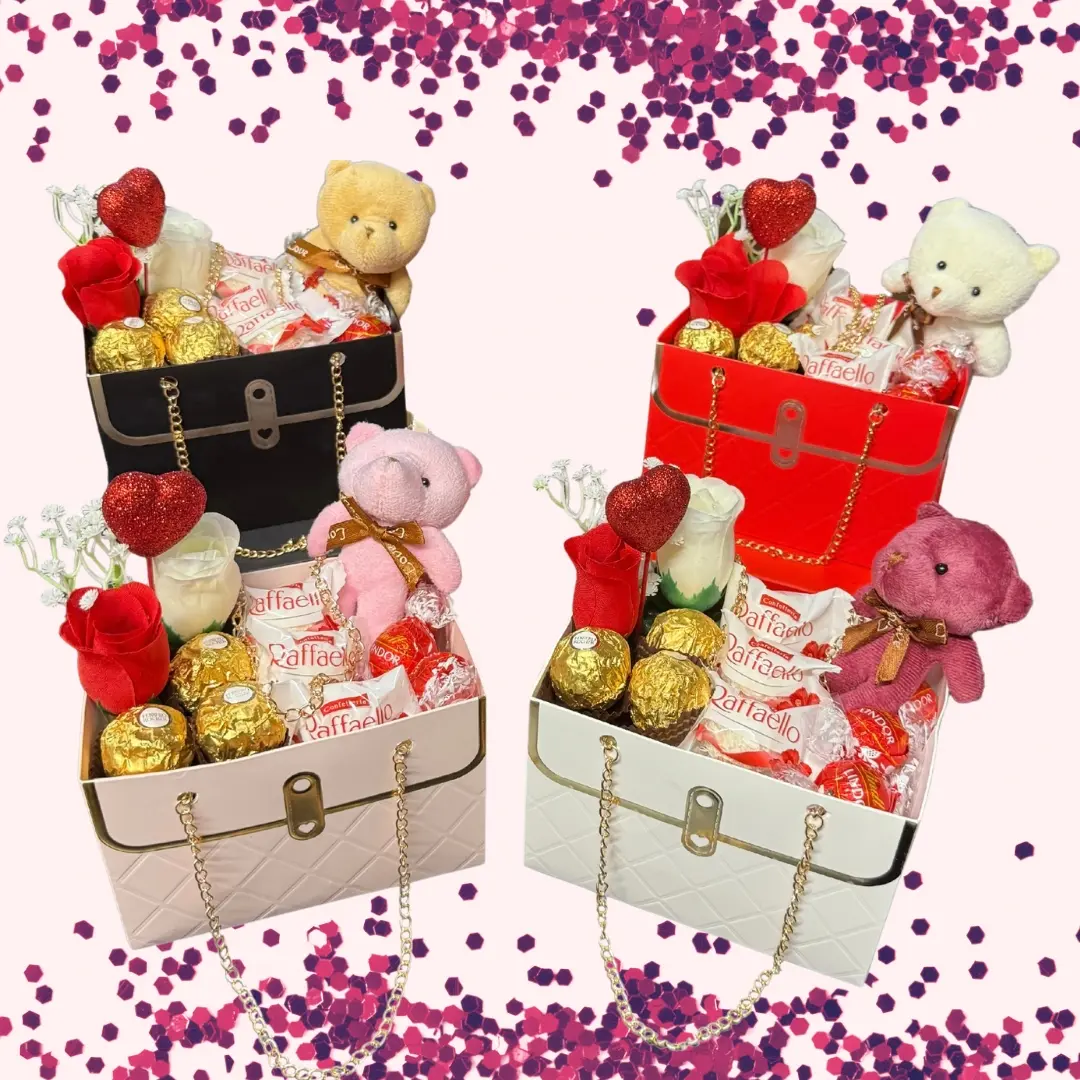 Luxury Chocolate Selection Gift Bag With Lindor & Ferrero Rocher & Raffaello