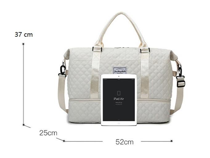 UK Seller New Large Adult Women Quilted Lux Bag Sport Gym Fitness Bag Holdall Bag Weekend Travel Bag Luggage Storage Bag Tote Bag Fitness Bag Handbag Gym bag 9