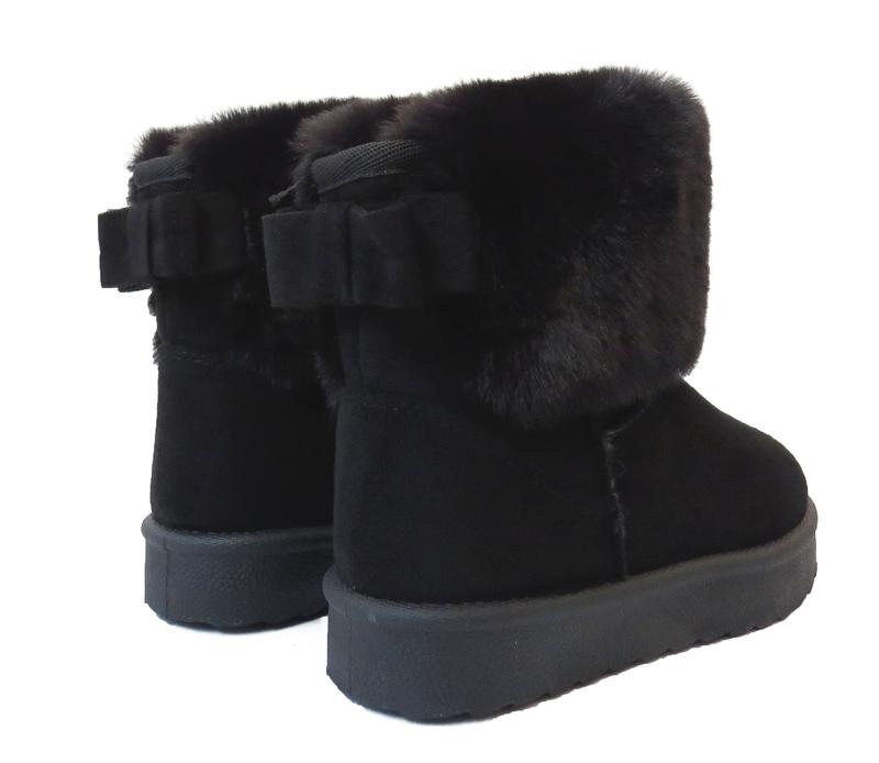 Cozy Kids' Faux Fur Lined Boots with Fluffy Collar Girls' Comfort Winter Footwear 4