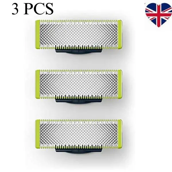 3Pcs Philips Replacement Men Shaver Razor Heads OneBlade Razor  – QP2520/QP2523/QP2530 Comfort