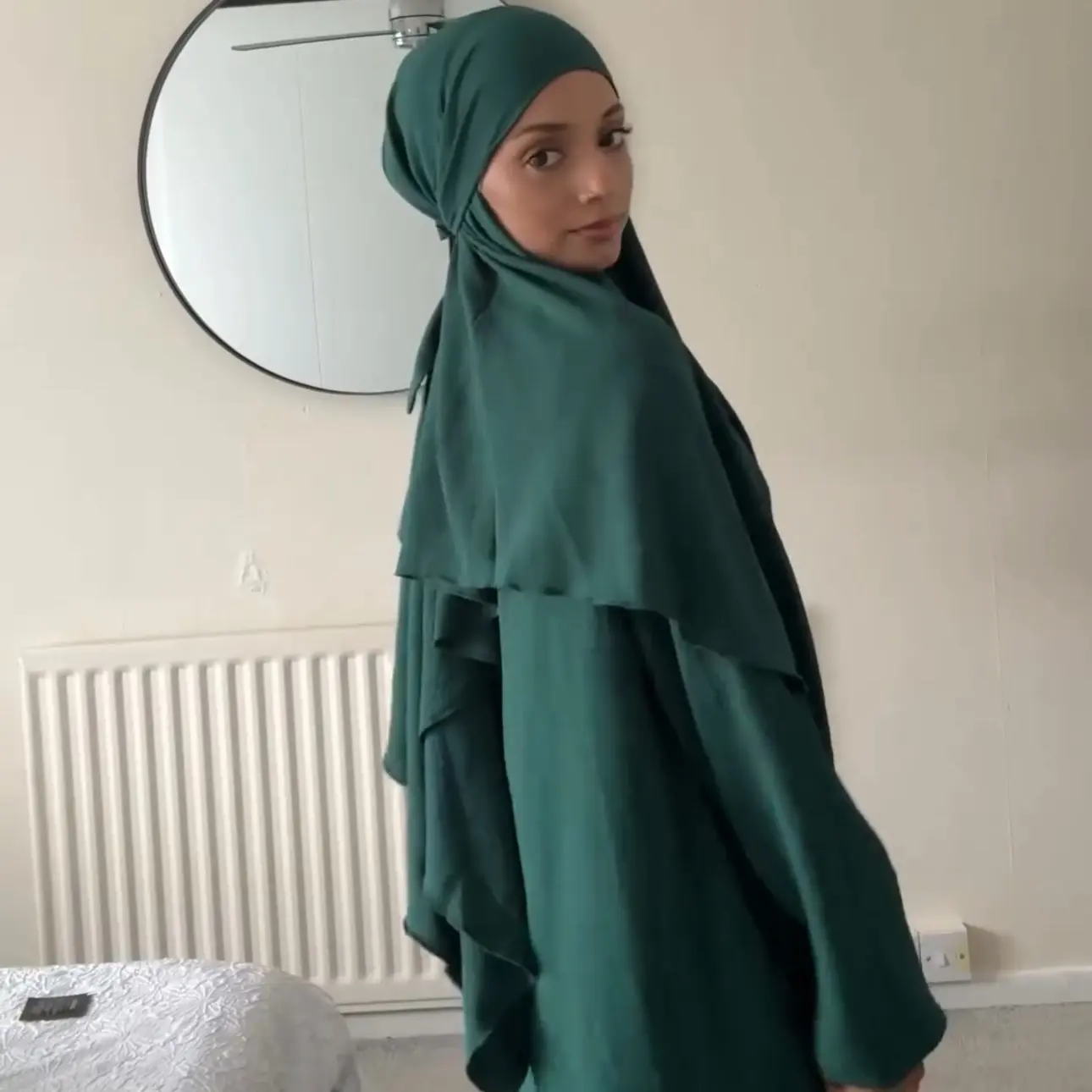 Hawwa Khimar 1 pc top only & built in niqab super soft light & comfortable to wear