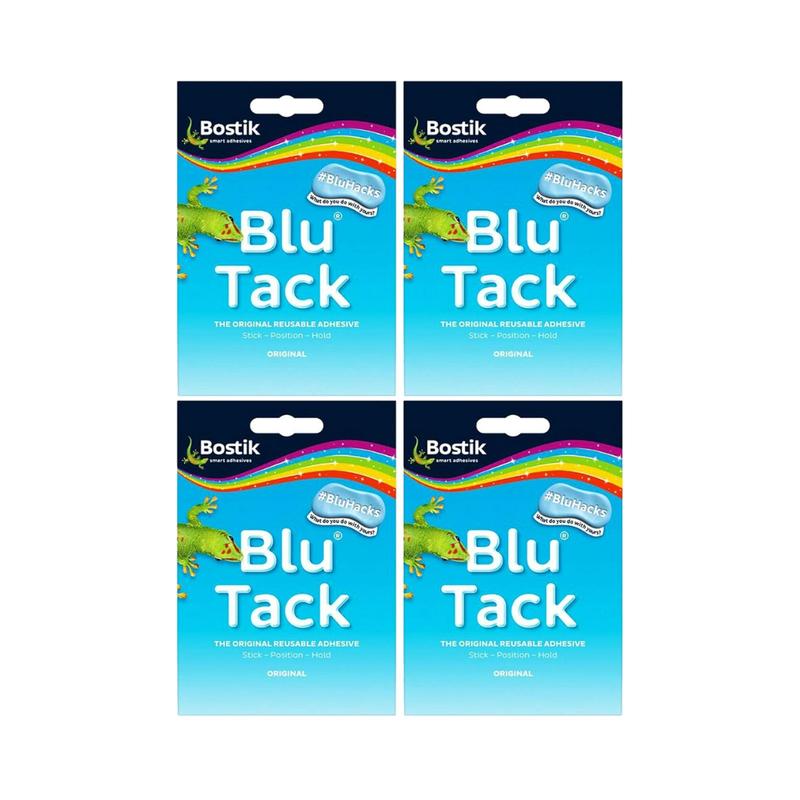 Bostik BLU TACK Original Adhesive Reusable Sticky Blue, Craft Art Clean Handy, DIY Strong Hold Stretching 60g 3