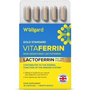 Wellgard Vitaferrin – Lactoferrin with Zinc & Vitamin C, Immunity Supplement, Healthcare, Fitness, Dietary,30 Capsules