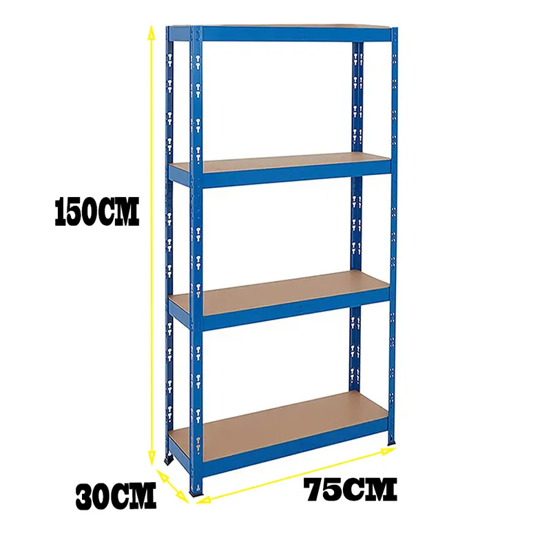 4 Tier Heavy Duty Metal Shelving Rack Unit Garage Storage 150x75x30cm 1