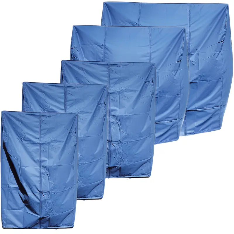 Blue Clothes Garment Rail Protective Waterproof Nylon Zipped Cover 0