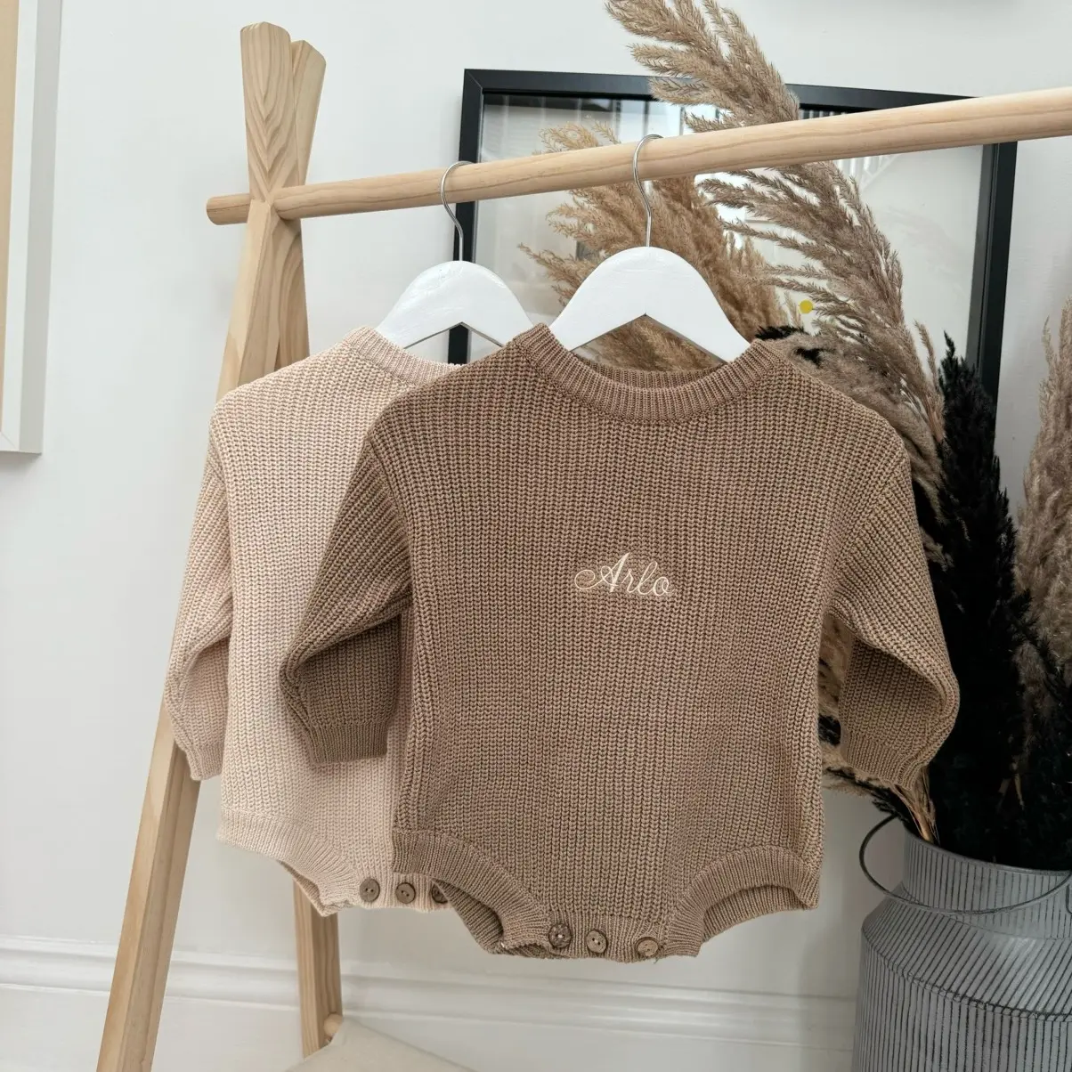 Personalised Embroidered Sweater Romper