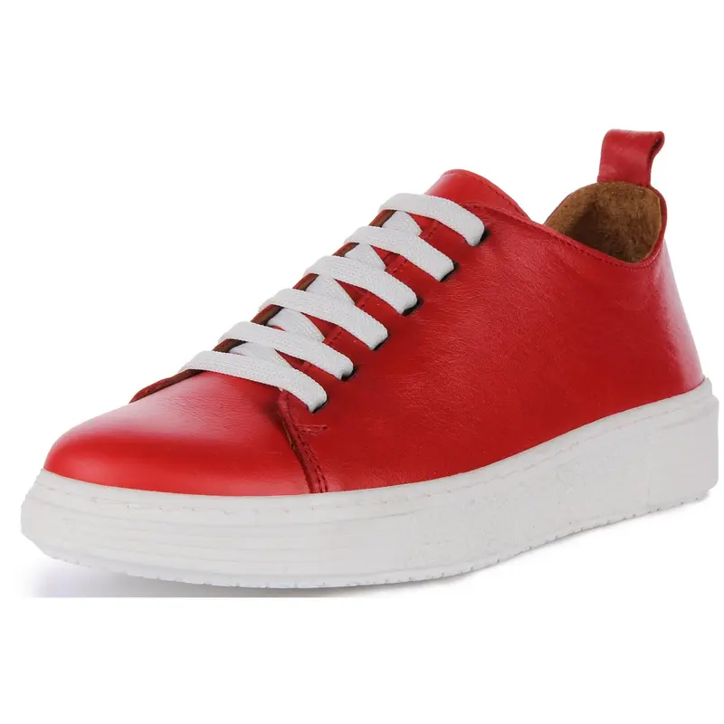 JUSTINREESS England Diana Women's Lace Up Leather Smart Trainers 5