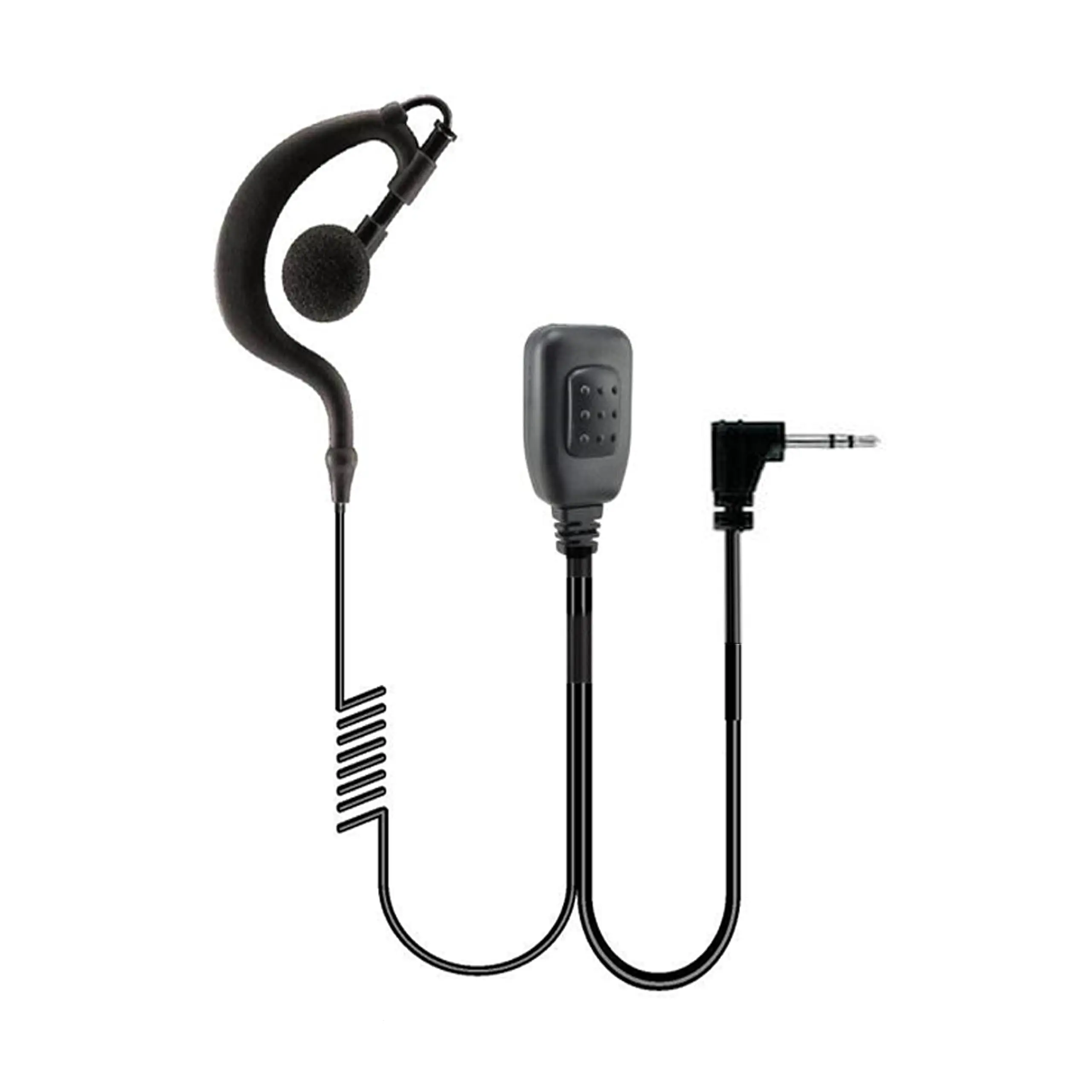 G-shape Clip Ear Hook Hanger Headset Earpiece with PTT Microphone for Binatone Radio Action 950 1000 Latitude 100 150 MR600 Terrain 150 200 550 650 750 Expedition